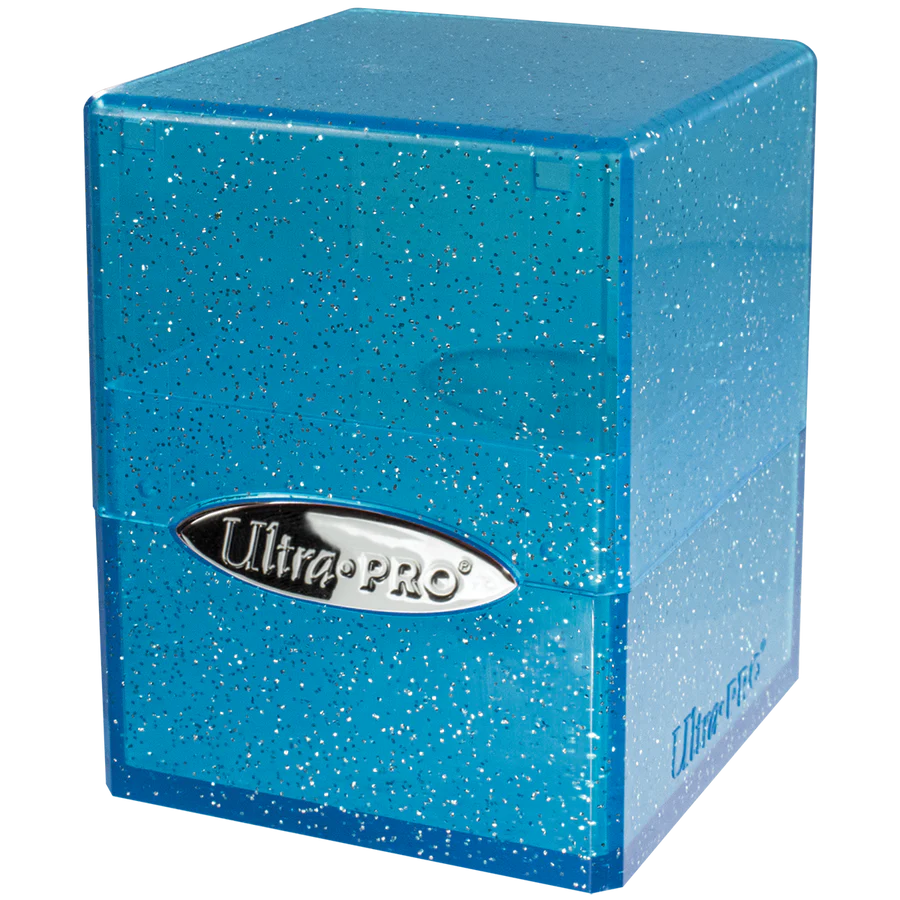 Ultra PRO: Satin Cube: Blue Glitter Deck Box Moonveil Games