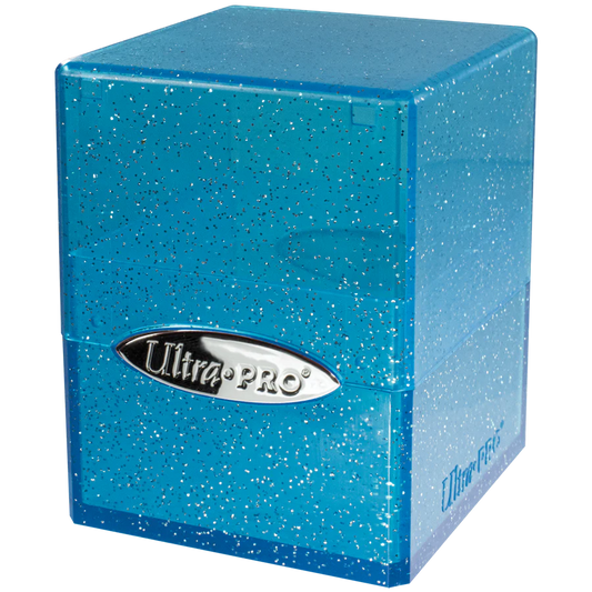 Ultra PRO: Satin Cube: Blue Glitter Deck Box Moonveil Games