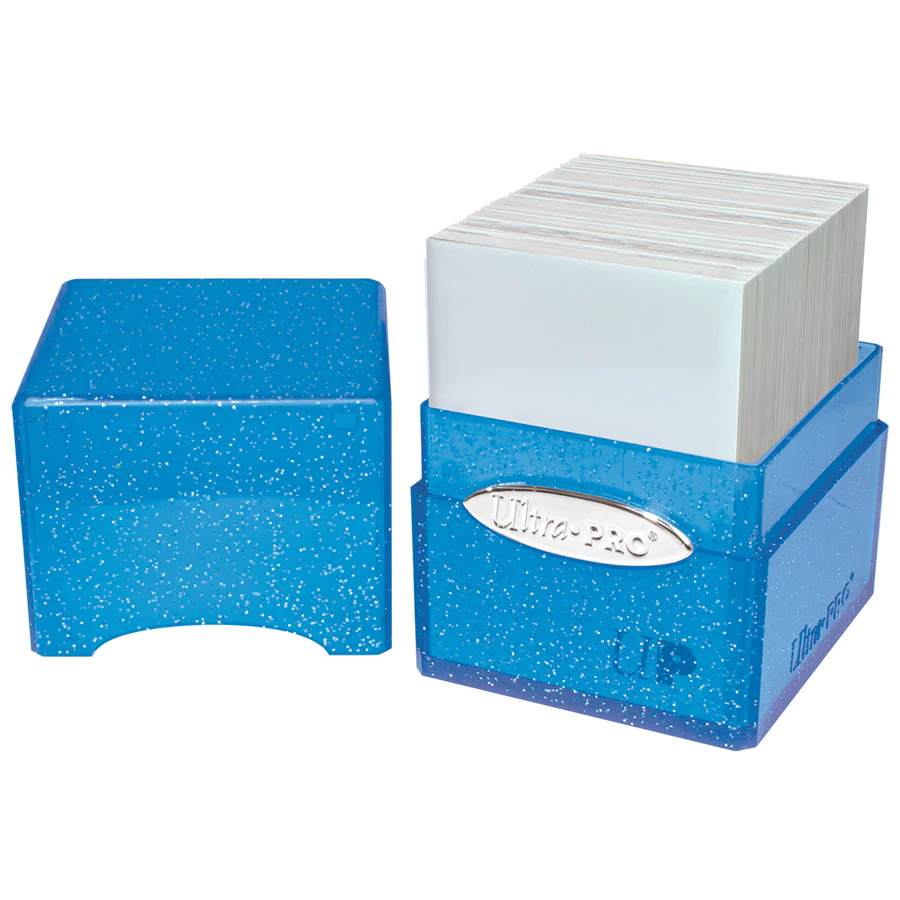Ultra PRO: Satin Cube: Blue Glitter Deck Box Moonveil Games