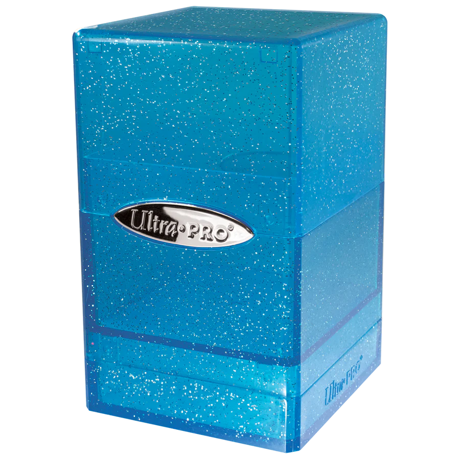 Ultra PRO: Glitter Satin Tower Blue Deck Box Moonveil Games