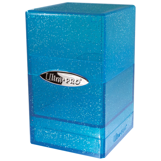 Ultra PRO: Glitter Satin Tower Blue Deck Box Moonveil Games