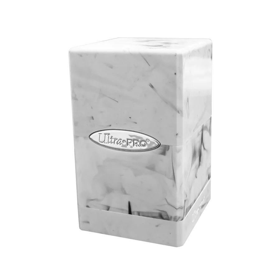Ultra PRO: Satin Tower: Marble: Black/White Deck Box Moonveil Games