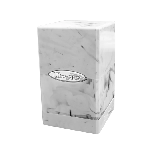Ultra PRO: Satin Tower: Marble: Black/White Deck Box Moonveil Games