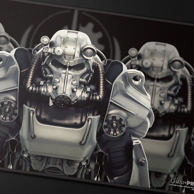 Ultra Pro Fallout - Brotherhood of Steel Black Stitched Edge Playmat for Tabletop Gaming
