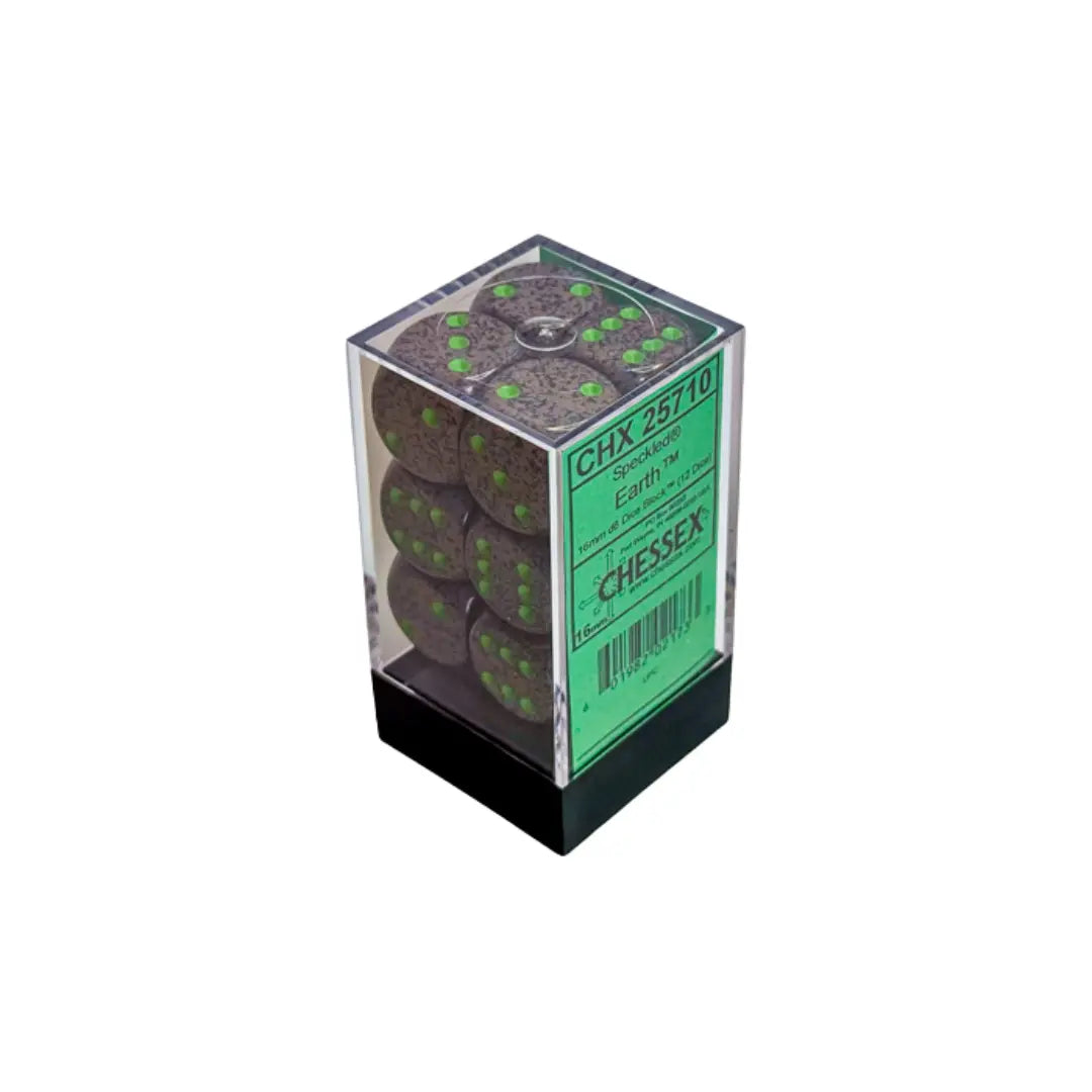 Chessex Speckled Earth 16mm d6 Dice Block (12 dice) Moonveil Games