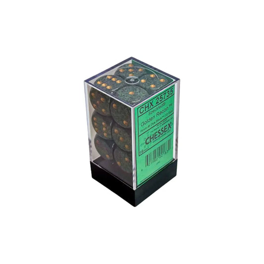 Chessex Speckled Golden Recon 16mm d6 Dice Block (12 dice) Moonveil Games