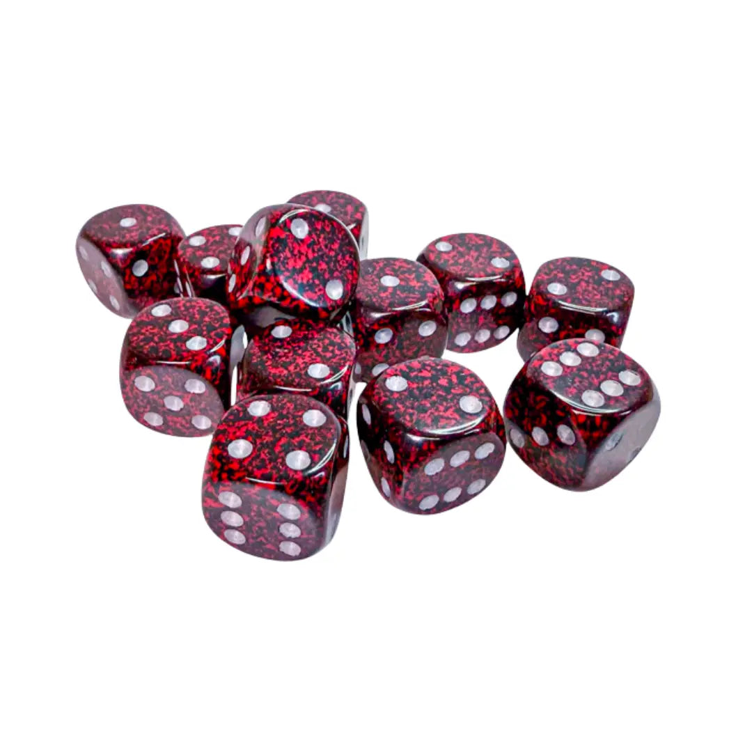 Chessex Speckled Silver Volcano 16mm d6 Dice Block (12 dice) Moonveil Games
