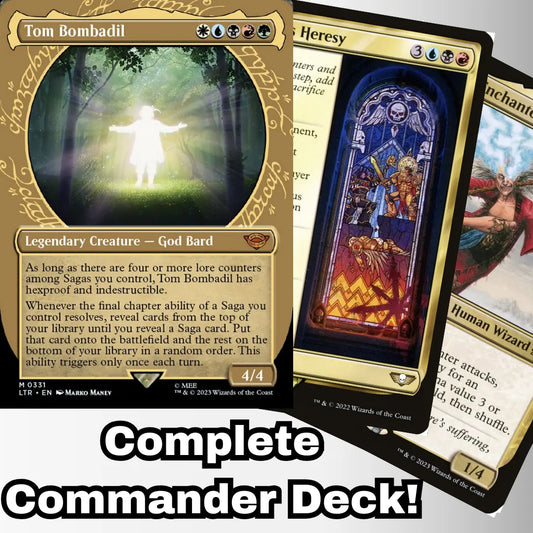 MTG Commander Deck EDH Deck Tom Bombadil 100 Magic Cards Custom Deck Sagas Enchantments Moonveil Games