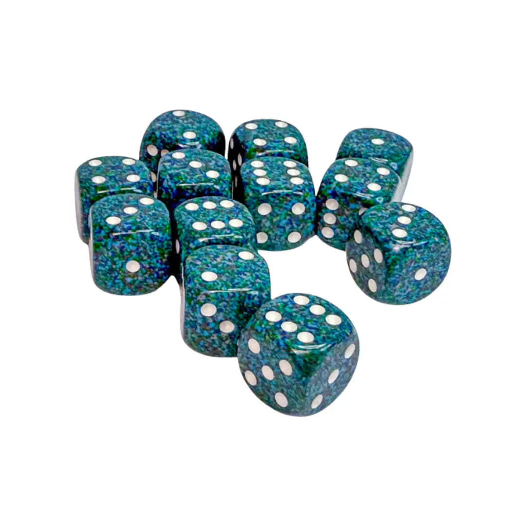 Chessex Speckled Sea 16mm d6 Dice Block (12 dice) Moonveil Games