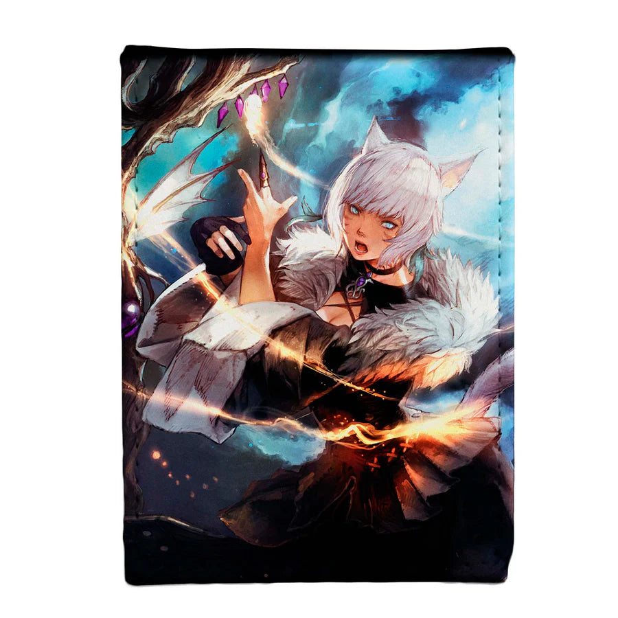 Ultra PRO Alcove Flip: Magic the Gathering: Final Fantasy: Y'shtola Rhul Deck Box with anime-style art, magnetic closure, and thumb notches for 100 double-sleeved cards.