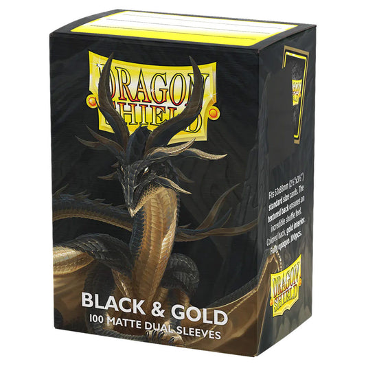 Dragon Shield Black & Gold - Matte Dual Sleeves