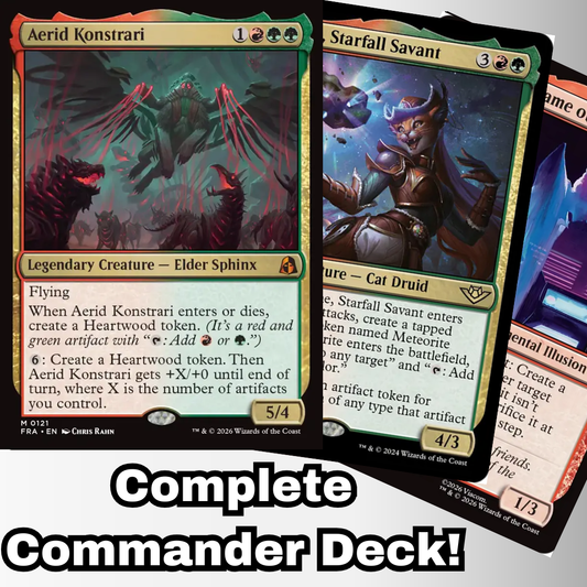 MTG Commander Deck EDH Deck Aerid Konstrari 100 Magic Cards Custom Deck Artifacts Gruul