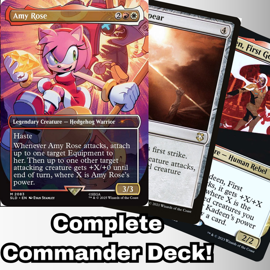 MTG Commander Deck EDH Deck Amy Rose 100 Magic Cards Custom Deck Boros Equipment Sonic
