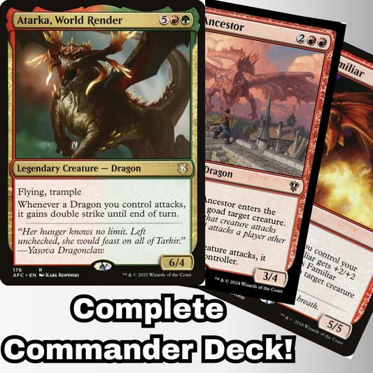 MTG Commander EDH Deck Atarka, World Render 100 Magic Cards Custom Deck Dragons