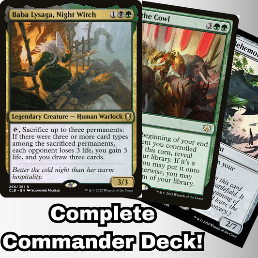 MTG Commander Deck EDH Deck Baba Lysaga, Night Witch 100 Magic Cards Custom Deck Golgari Sacrifice Dungeons & Dragons