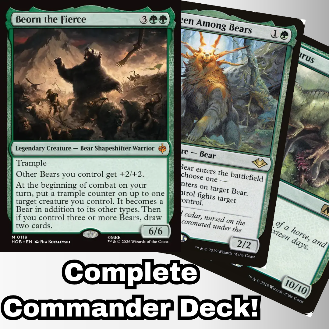 MTG Commander Deck EDH Deck Beorn the Fierce 100 Magic Cards Custom Deck Squirrels Marvel