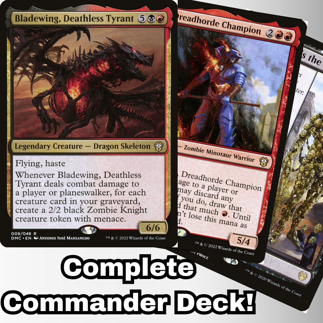 MTG Commander Deck EDH Deck Bladewing, Deathless Tyrant Magic Cards Custom Deck Zombies Legendary Dragon Rakdos