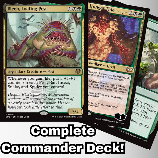 MTG Commander Deck EDH Deck Commander Blech, Loafing Pest 100 Magic Cards Custom Deck Secrets of Strixhaven