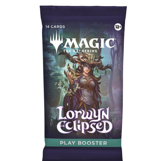 Magic: The Gathering - Lorwyn Eclipsed - Play Booster Pack, sealed, contains 14 cards from the Lorwyn set, ideal for expanding collections or enhancing gameplay.