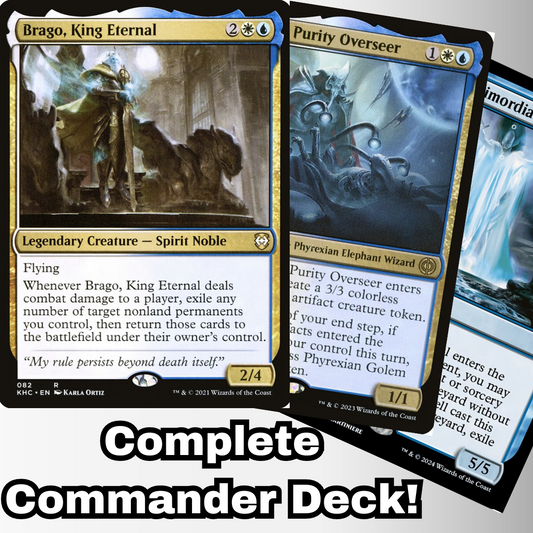 MTG Commander Deck EDH Deck Brago, King Eternal 100 Magic Cards Custom Deck Blink Flicker