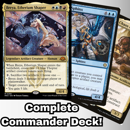 MTG Commander Deck EDH Deck Breya, Etherium Shaper 100 Magic Cards Custom Deck Artifacts Thopters Tokens