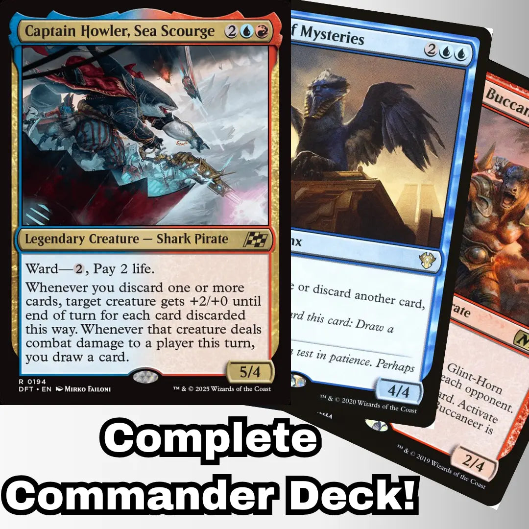 MTG Commander Deck EDH Deck Captain Howler, Sea Scourge 100 Magic Moonveil Games MTG Commander Deck EDH Deck Captain Howler, Sea Scourge 100 Magic Moonveil Games