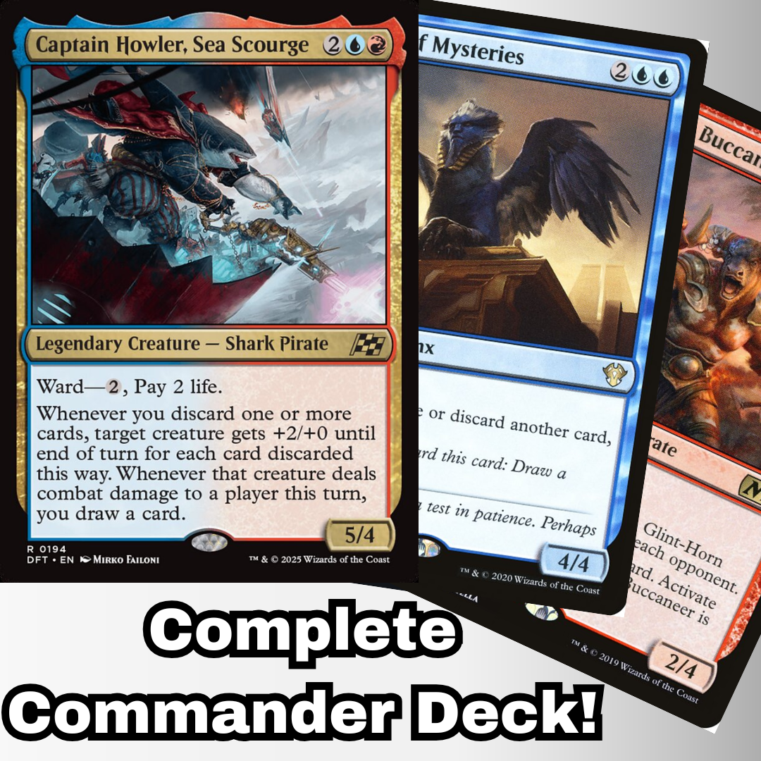 MTG Commander Deck EDH Deck Captain Howler, Sea Scourge 100 Magic Cards Custom Deck Izzet Discard Aetherdrift