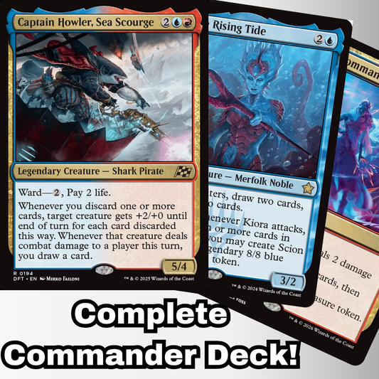 MTG Commander Deck EDH Deck Captain Howler, Sea Scourge 100 Magic Cards Custom Deck Izzet Discard Aetherdrift