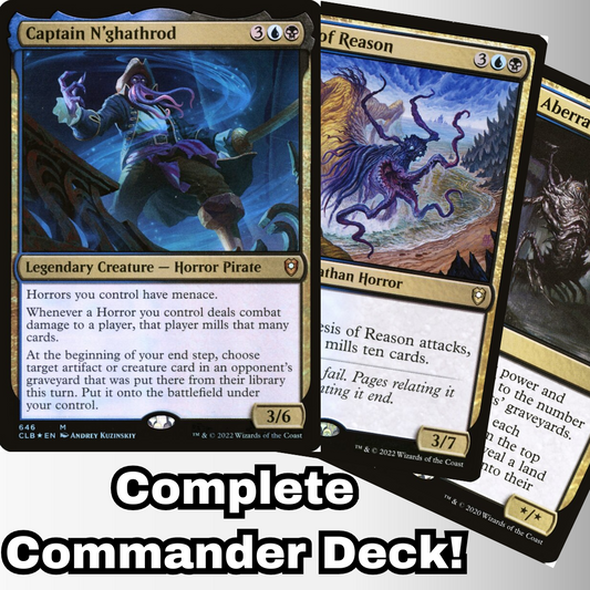 MTG Commander Deck EDH Deck Captain N'ghathrod 100 Magic Cards Custom Deck Horror Deck Dimir Mill