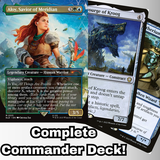 MTG Commander Deck EDH Deck Aloy, Savior of Meridian 100 Magic Cards Custom Deck Simic Artifacts Playstation