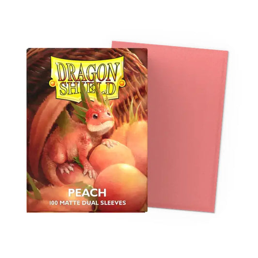 Dragon Shield Peach - Matte Dual Sleeves - Standard Size Moonveil Games