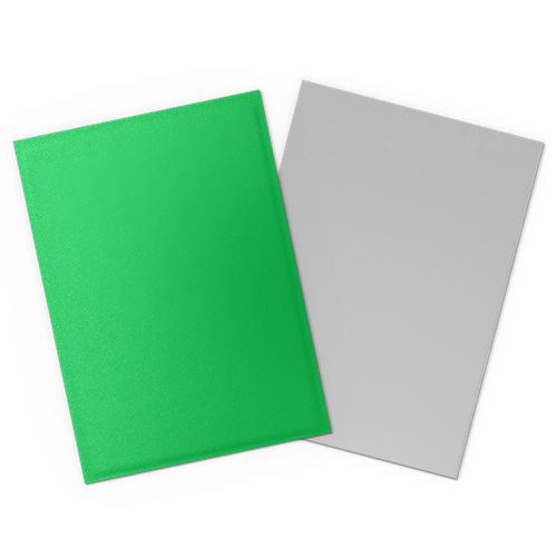 Dragon Shield Apple Green & Silver - Matte Dual Sleeves, showcasing two-tone card protection with green exterior and silver interior, ideal for trading card games.