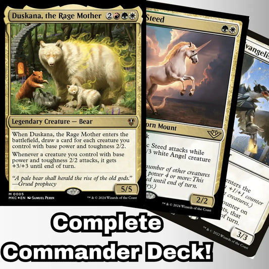 MTG Commander Deck EDH Deck Duskana, the Rage Mother 100 Magic Cards Custom Deck 2/2 Murders at Karlov Manor Moonveil Games