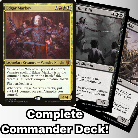 MTG Commander Vampire Deck EDH Deck Edgar Markov 100 Magic Cards Custom Deck Vampires