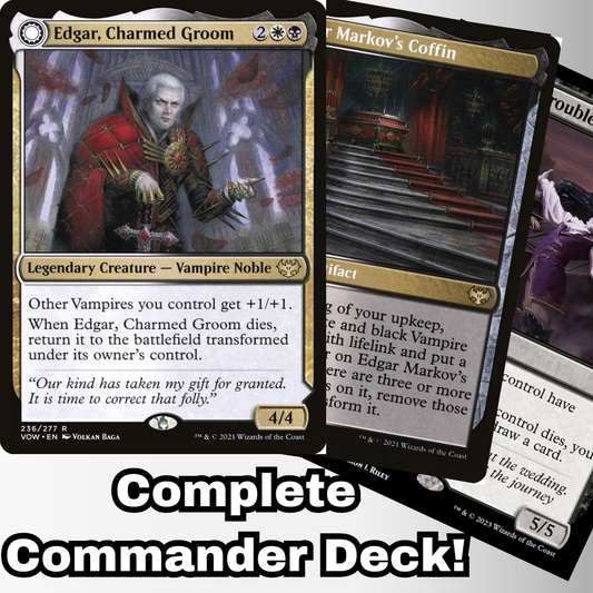 MTG Commander Deck EDH Deck Edgar, Charmed Groom 100 Magic Cards Custom Deck Vampires Orzhov Vampire Deck