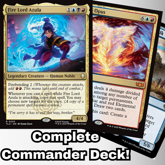 MTG Commander Deck EDH Deck Fire Lord Azula 100 Magic Cards Custom Deck Avatar: The Last Airbender Moonveil Games