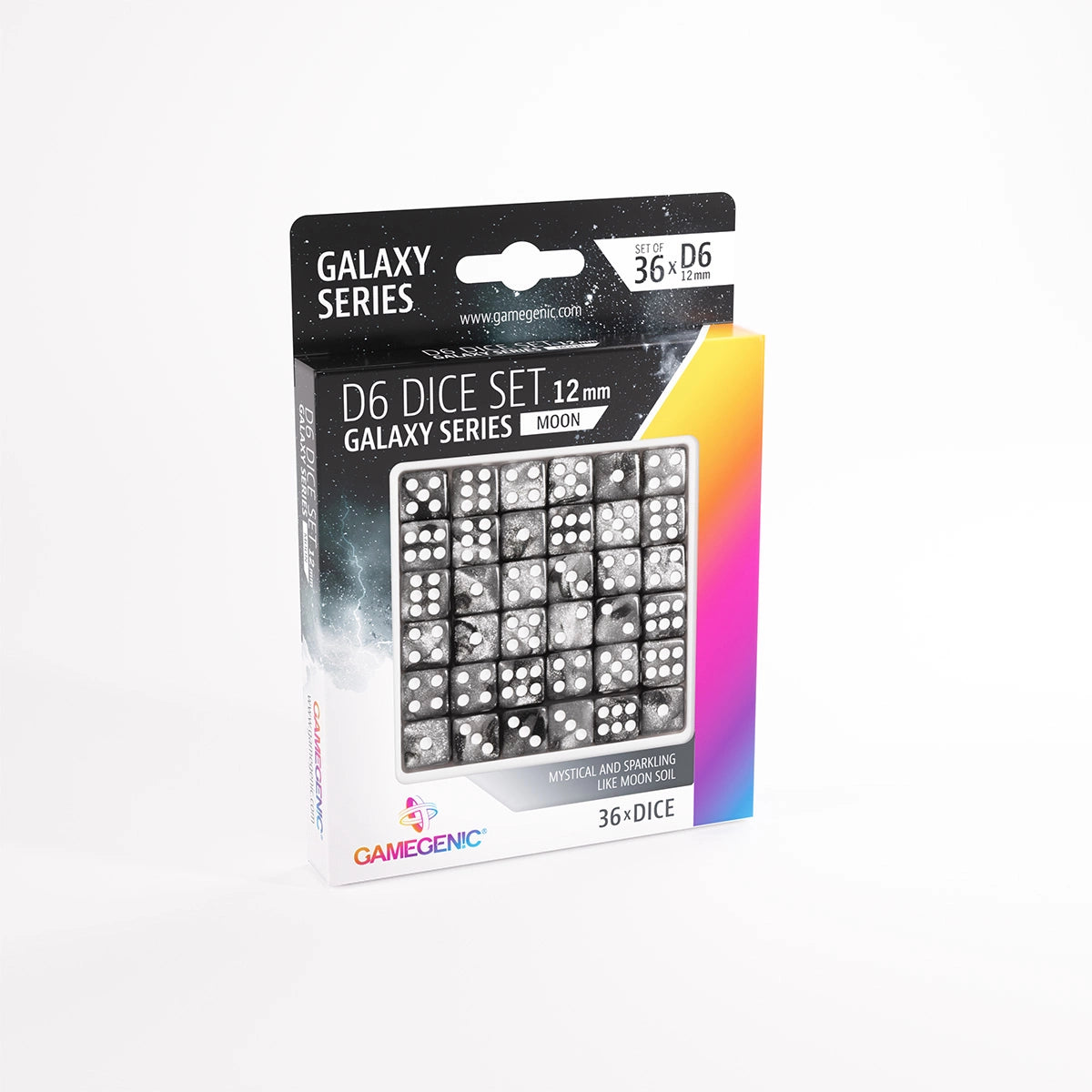 GameGenic: d6: Galaxy Series: Moon DICE SET (36) Moonveil Games
