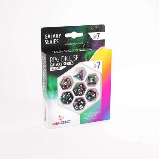 GameGenic: 7-Set Galaxy Series: Aurora RPG Dice Set Moonveil Games