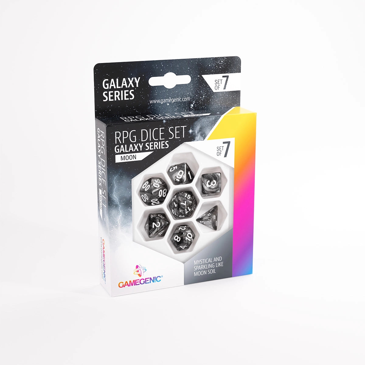 GameGenic: 7-Set Galaxy Series: Moon RPG Dice Set Moonveil Games