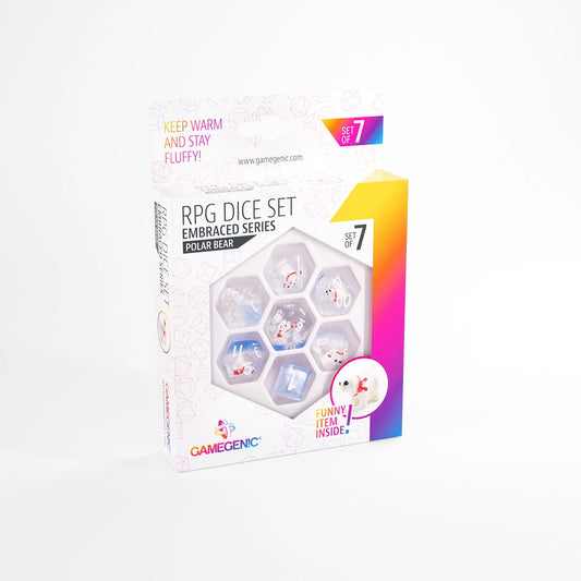 GameGenic: 7-Set Embraced Series: Polar bear RPG Dice Set Moonveil Games