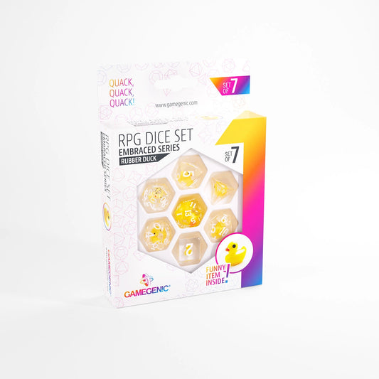 GameGenic: 7-Set Embraced Series: Rubber Duck RPG Dice Set Moonveil Games