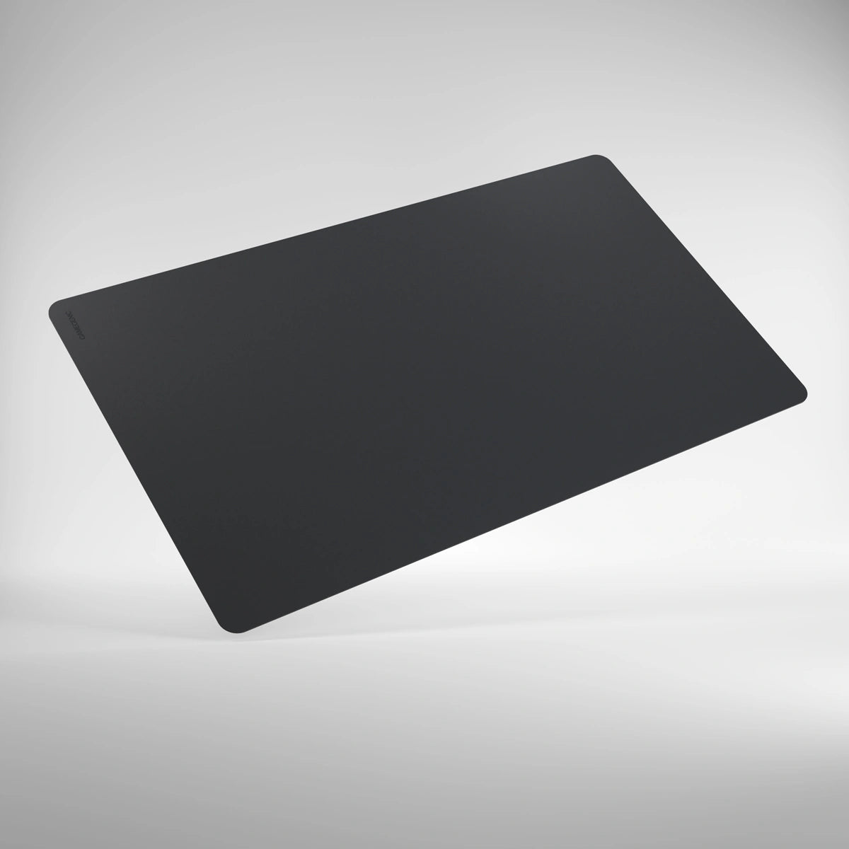 GameGenic: Playmat: Prime: Black, a thin rectangular mat with rounded corners, featuring an ultra-fine surface and anti-slip backing, ideal for card games.