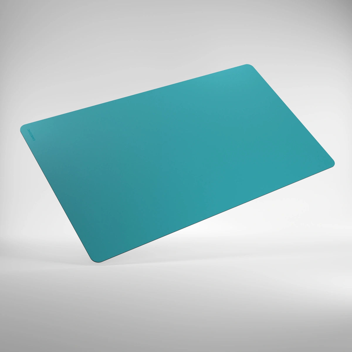 GameGenic: Playmat: Prime: Petrol—teal-blue, rectangular, cushioned mat with anti-slip backing, ideal for card games and dice rolling, featuring a subtle imprinted logo.