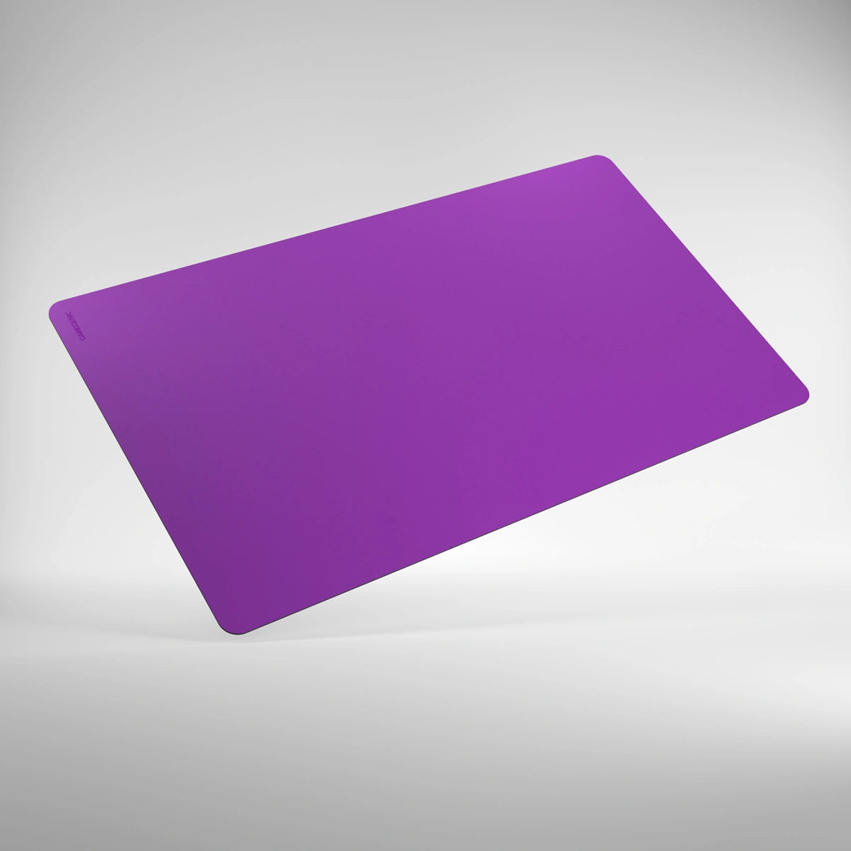 GameGenic: Playmat: Prime: Purple, a 61x35 cm cushioned mat with anti-slip backing, ideal for card games and dice rolling, featuring a subtle logo.