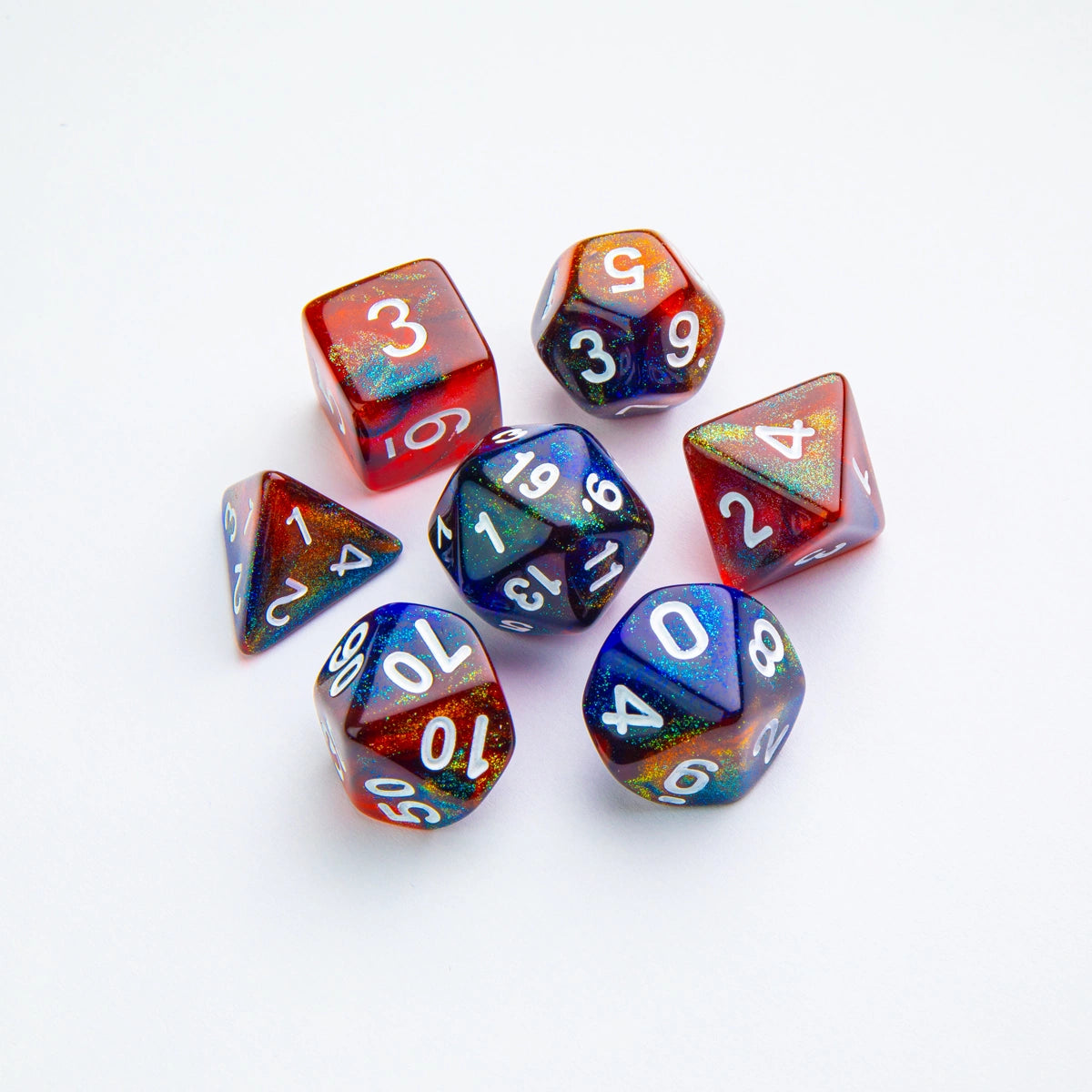 GameGenic: 7-Set Galaxy Series: Mars RPG Dice Set Moonveil Games