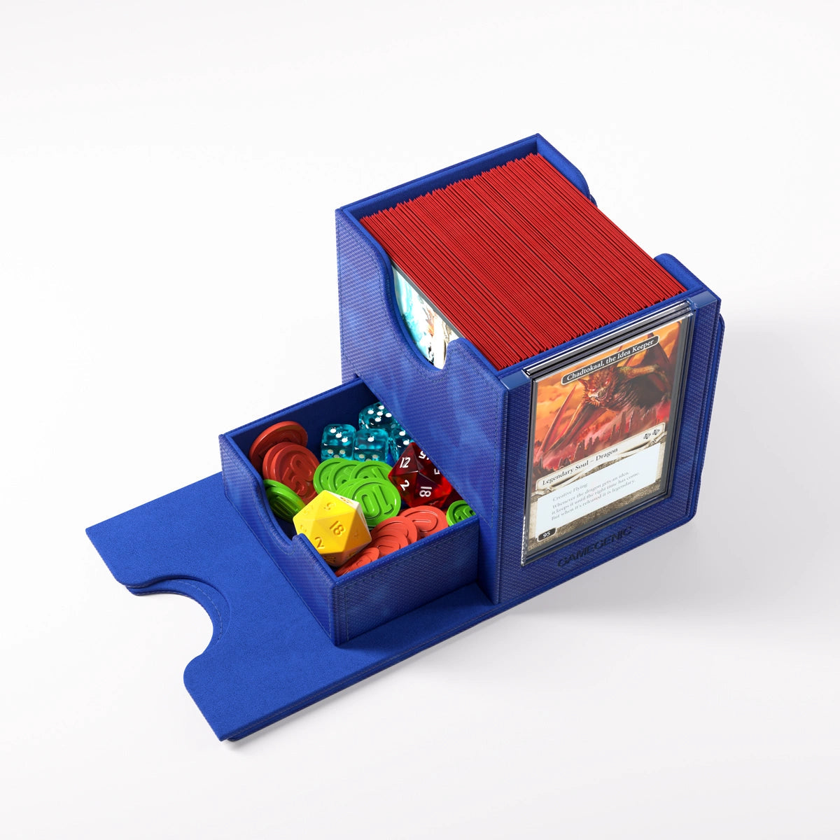 GameGenic Sidekick PRO 100+ XL Convertible Blue Deck Box Moonveil Games