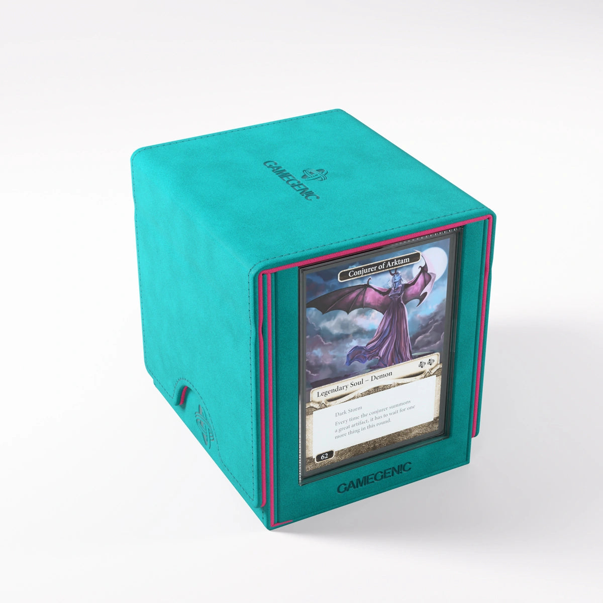 GameGenic Sidekick PRO 100+ XL Convertible Teal/Pink Deck Box Moonveil Games