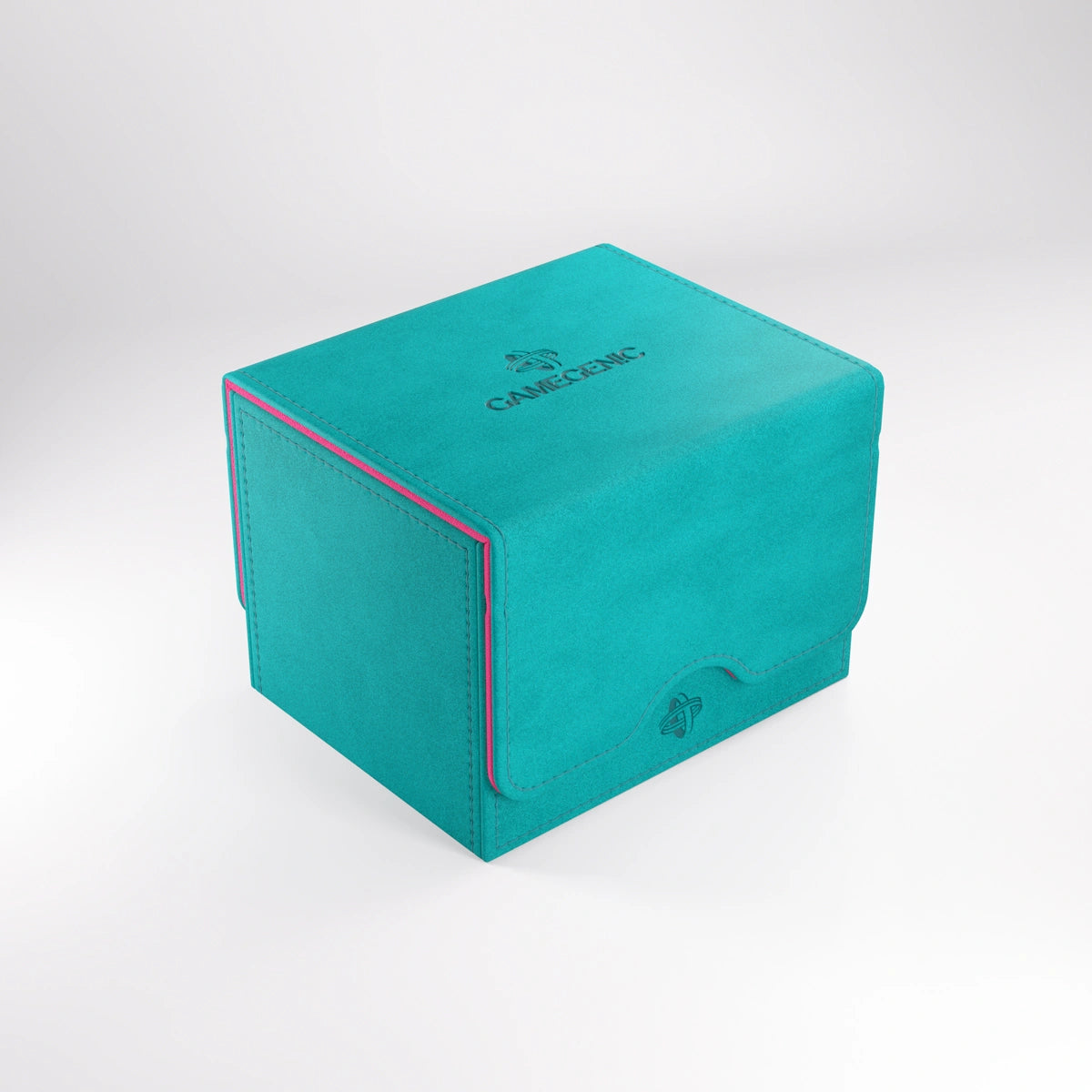 GameGenic Sidekick: 100+ XL CONVERTIBLE Teal/Pink Deck Box Moonveil Games
