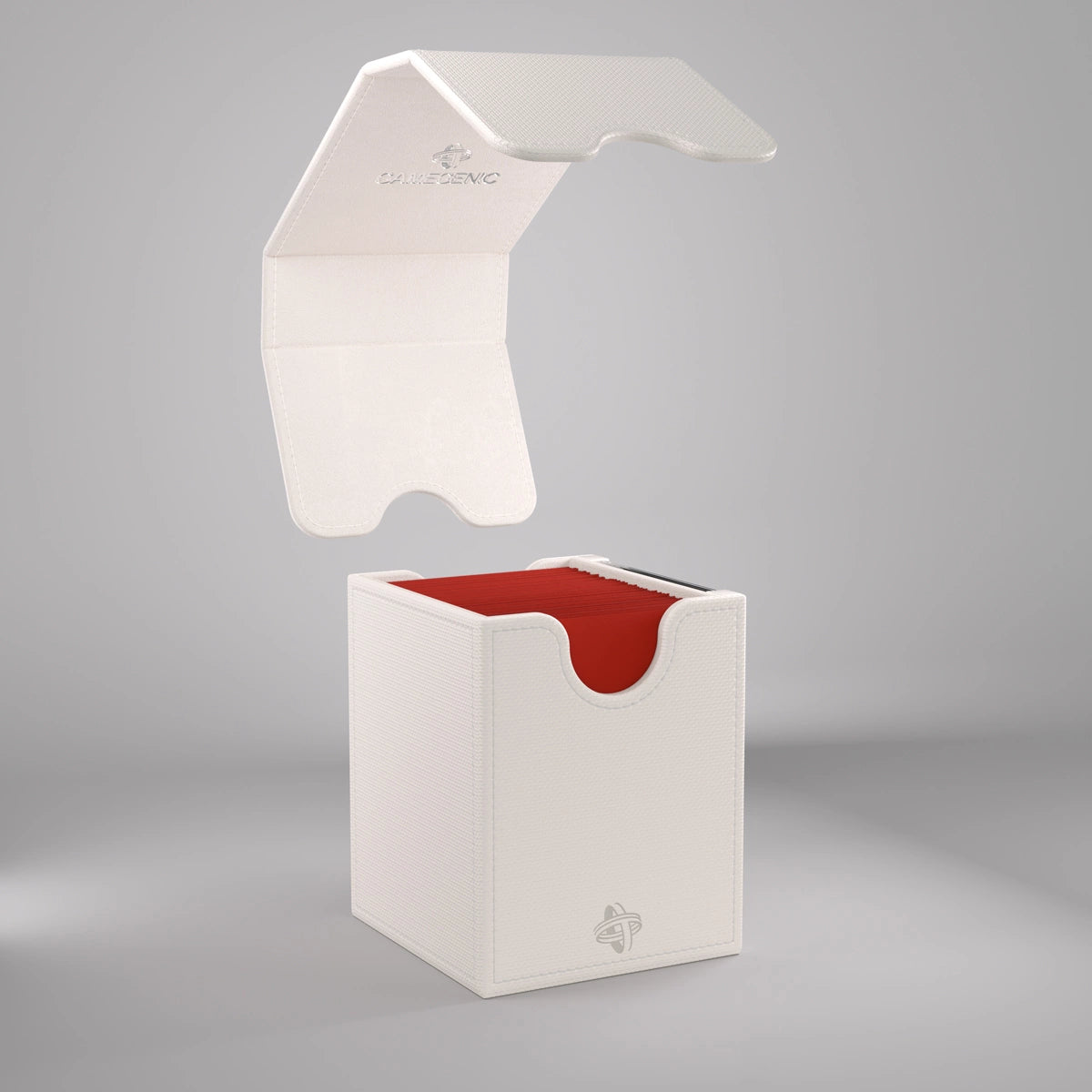 GameGenic SQUIRE PLUS 100+ XL CONVERTIBLE White Deck Box Moonveil Games