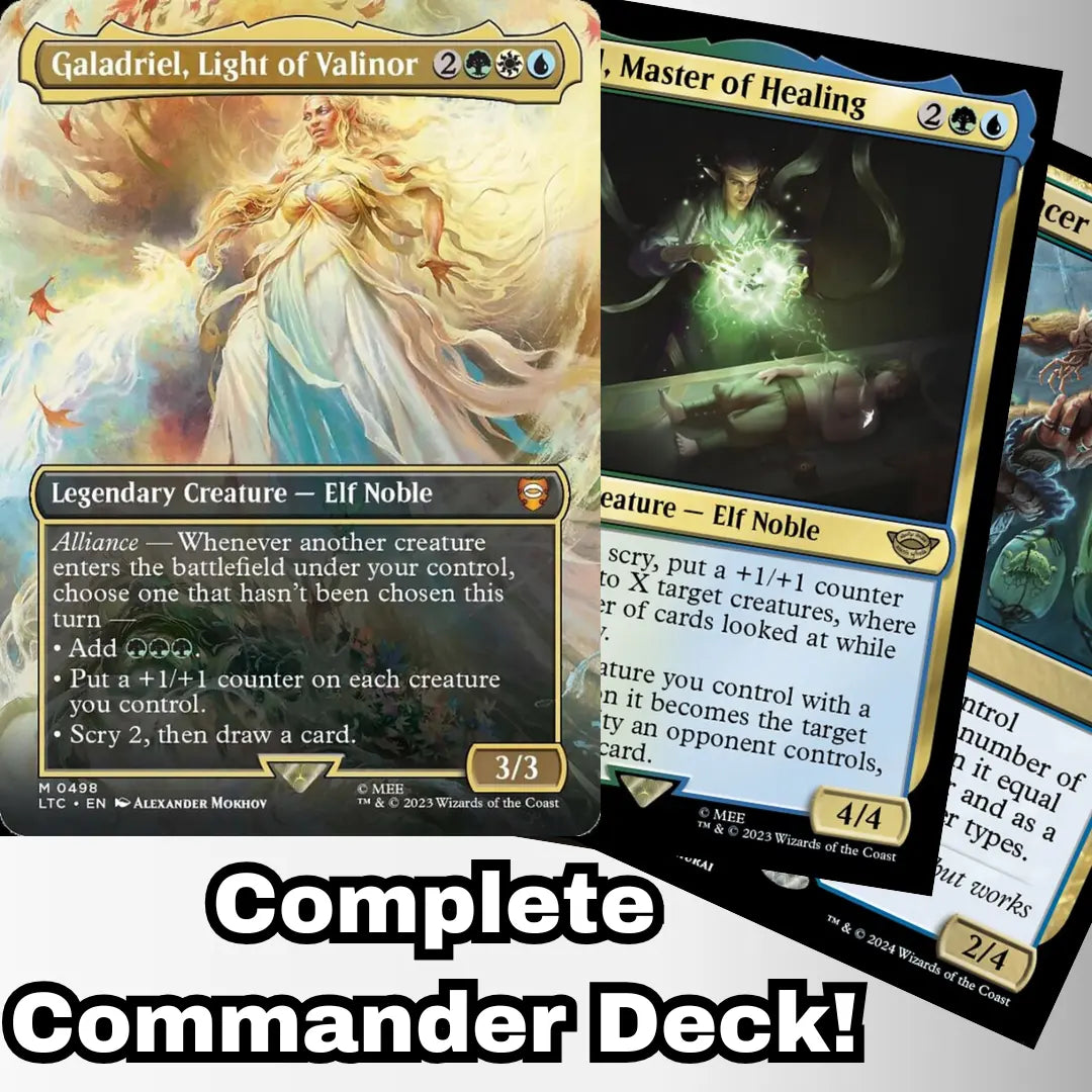 MTG Commander Deck EDH Deck Galadriel, Light of Valinor 100 Magic Cards Custom Deck Lord of the Rings Elves Elf Deck Moonveil Games